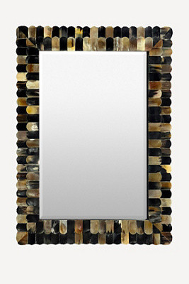 Finley Natural Black Horn Accent Wall Mirror | Anthropologie (US)