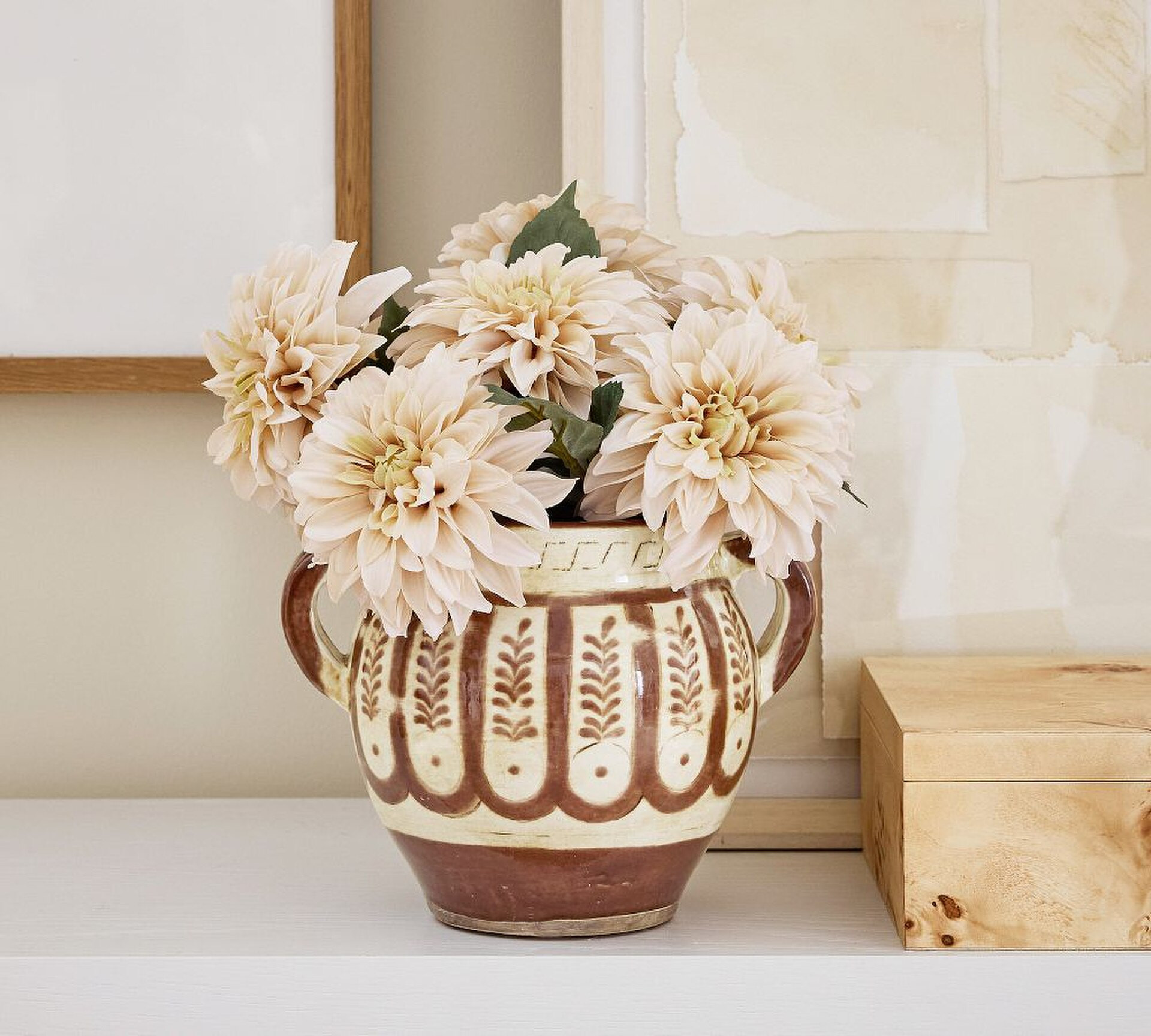 Brown Printed Vase | Pottery Barn UK