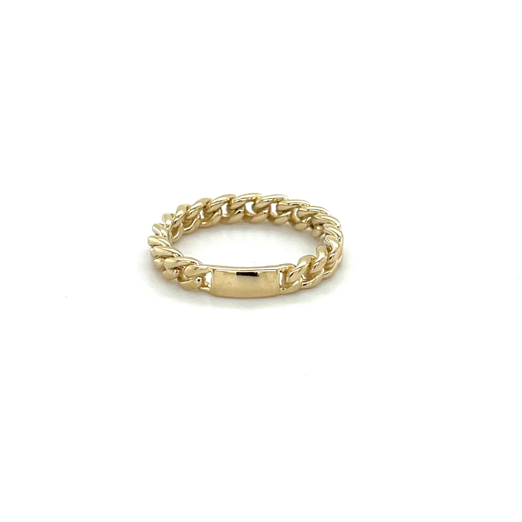 14K Gold Curb Ring | Goldmania
