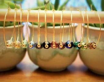 Wine Charm Set Premium European Crystal Glass Charms Pinot - Etsy | Etsy (US)