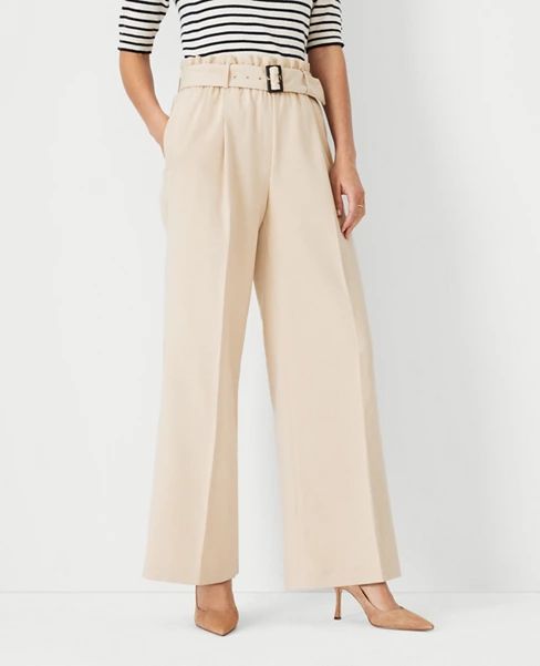 The Belted Wide Leg Pant | Ann Taylor (US)