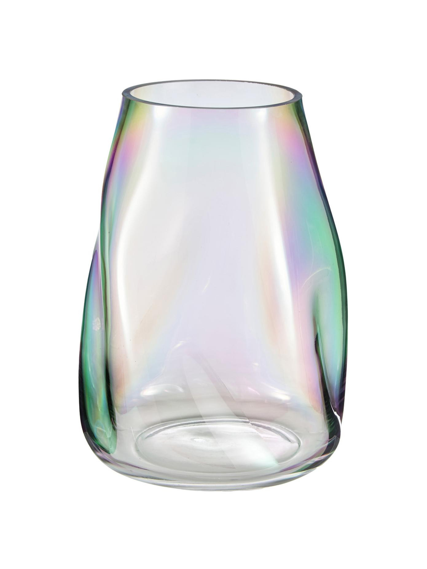 Mouth-blown glass vase Rainbow, iridescent | Westwing EU