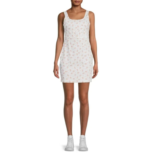 No Boundaries Juniors Denim Corset Dress - Walmart.com | Walmart (US)