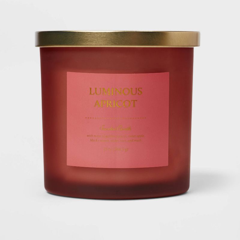 Colored Glass Candle Luminous Apricot Pink - Threshold™ | Target