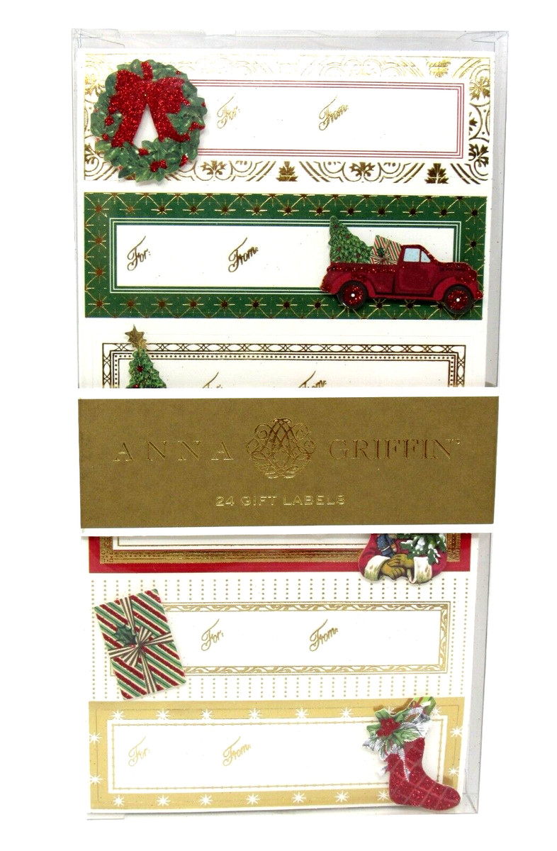 Anna Griffin Christmas 3D Gift Tag Labels Peel & Stick Santa Truck+  24 pieces | eBay US