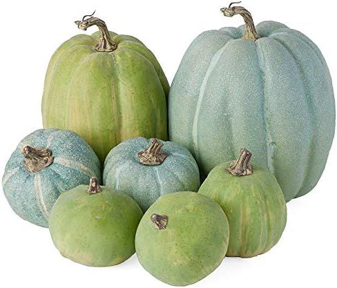 Factory Direct Craft Group of 7 Artificial Greenish Blue Pumpkins for Autumn, Fall and Halloween ... | Amazon (US)