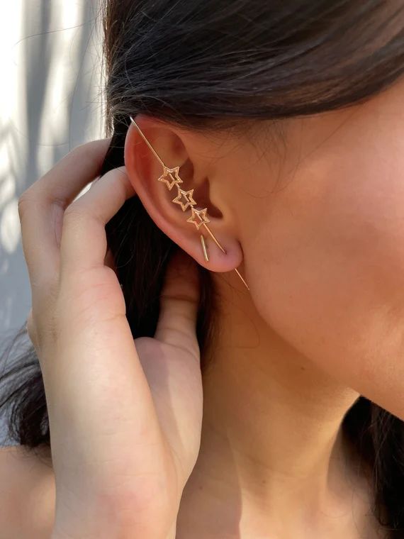 Ear Decor Cuff Star Ear Accessory Gold Filled Ear Cuff Gold | Etsy | Etsy (US)