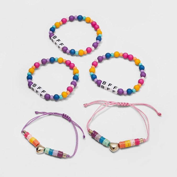 Girls' 5pk Beaded BFF Bracelet Set - Cat & Jack™ | Target