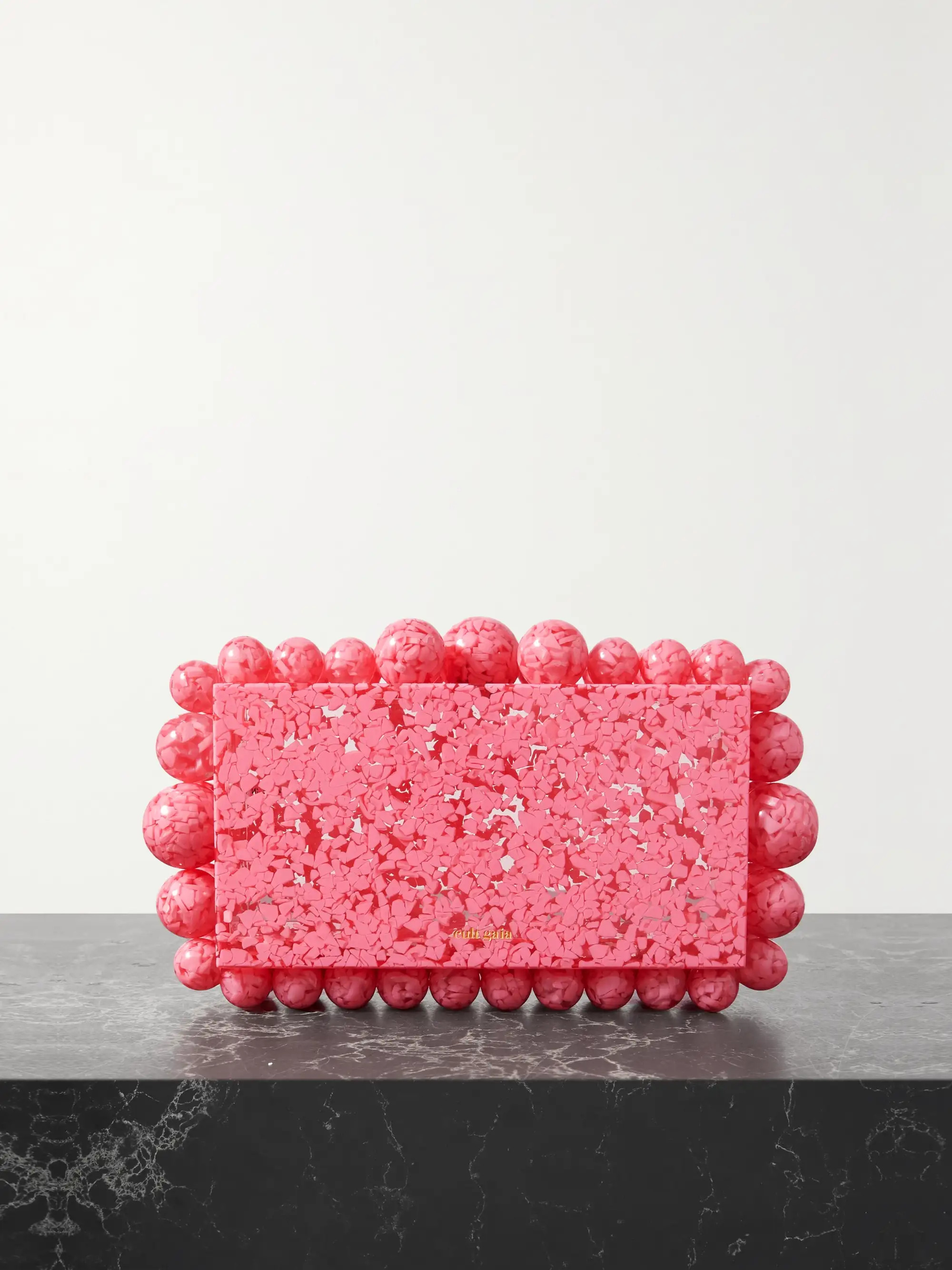 Eos beaded marbled acrylic clutch | NET-A-PORTER (UK & EU)