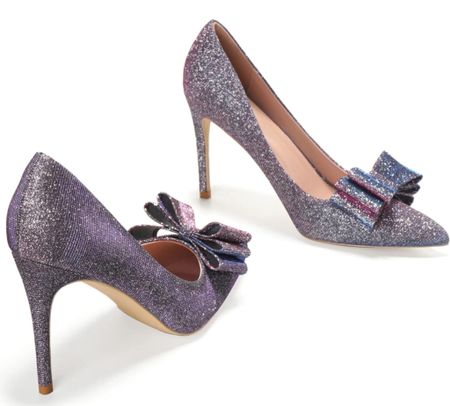 Glitter heels with bow
Purple blue pumps
Perfect for special occasions 

#LTKfindsunder50 #LTKshoecrush #LTKstyletip