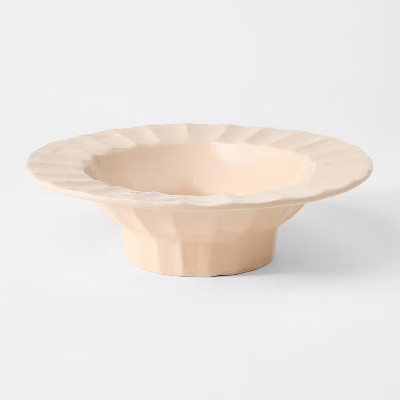 Ceramic Hand Molded Pedestal Bowl Pink - Threshold™ designed with Studio McGee | Target