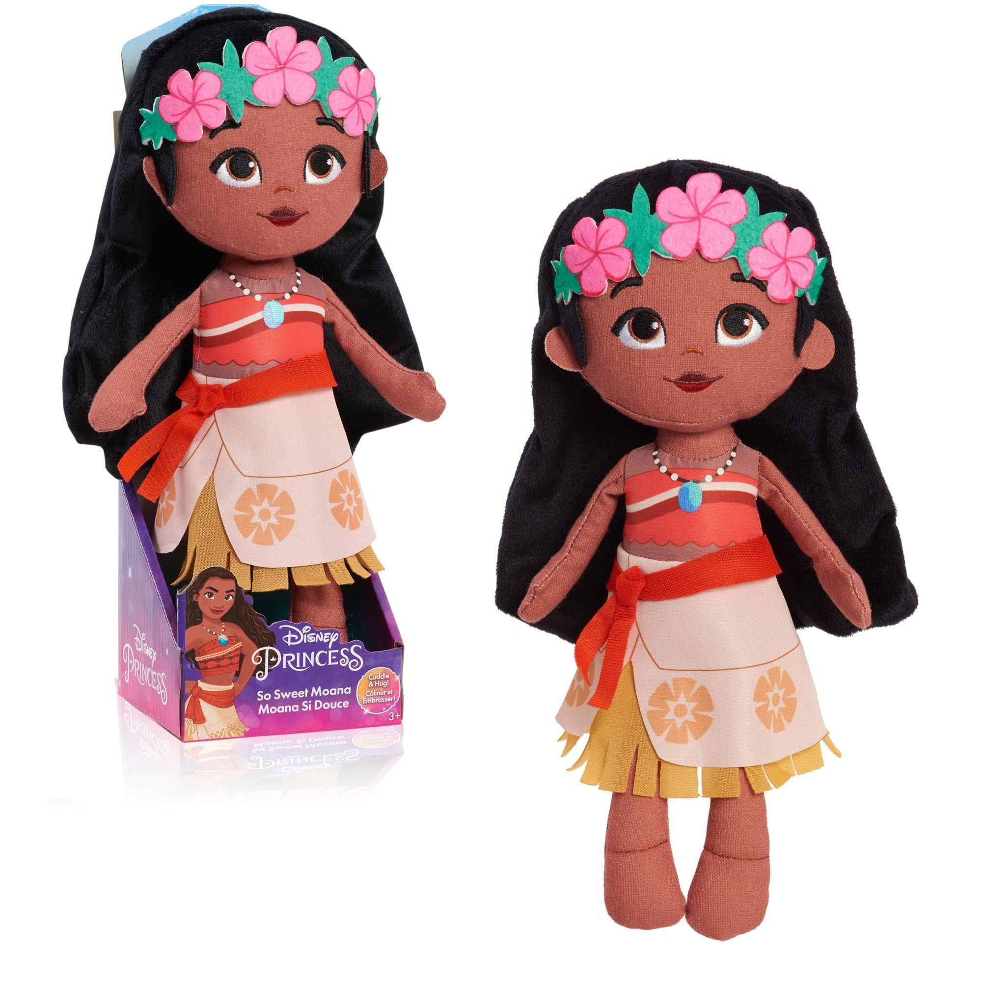 Disney Princess So Sweet Princess Moana, 12 Inch Plushie with Brown Hair, Disney Moana, Kids Toys... | Amazon (US)