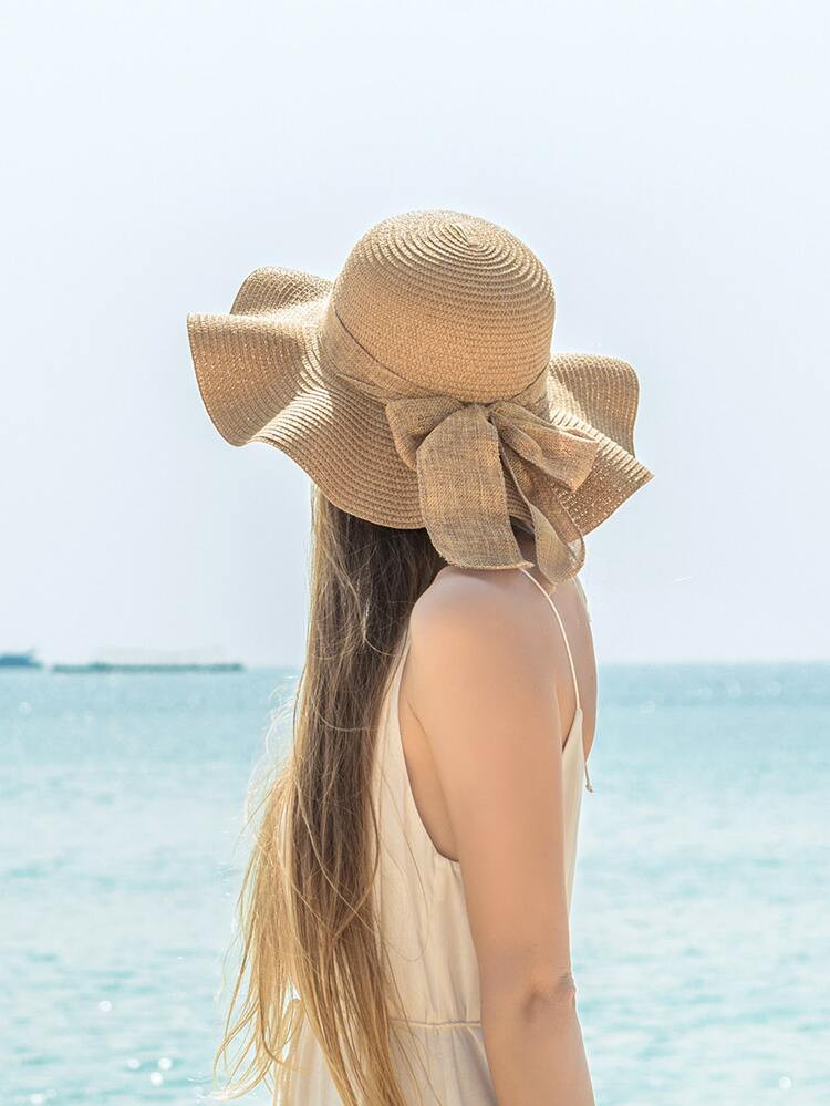 Bow Decor Straw Hat | SHEIN