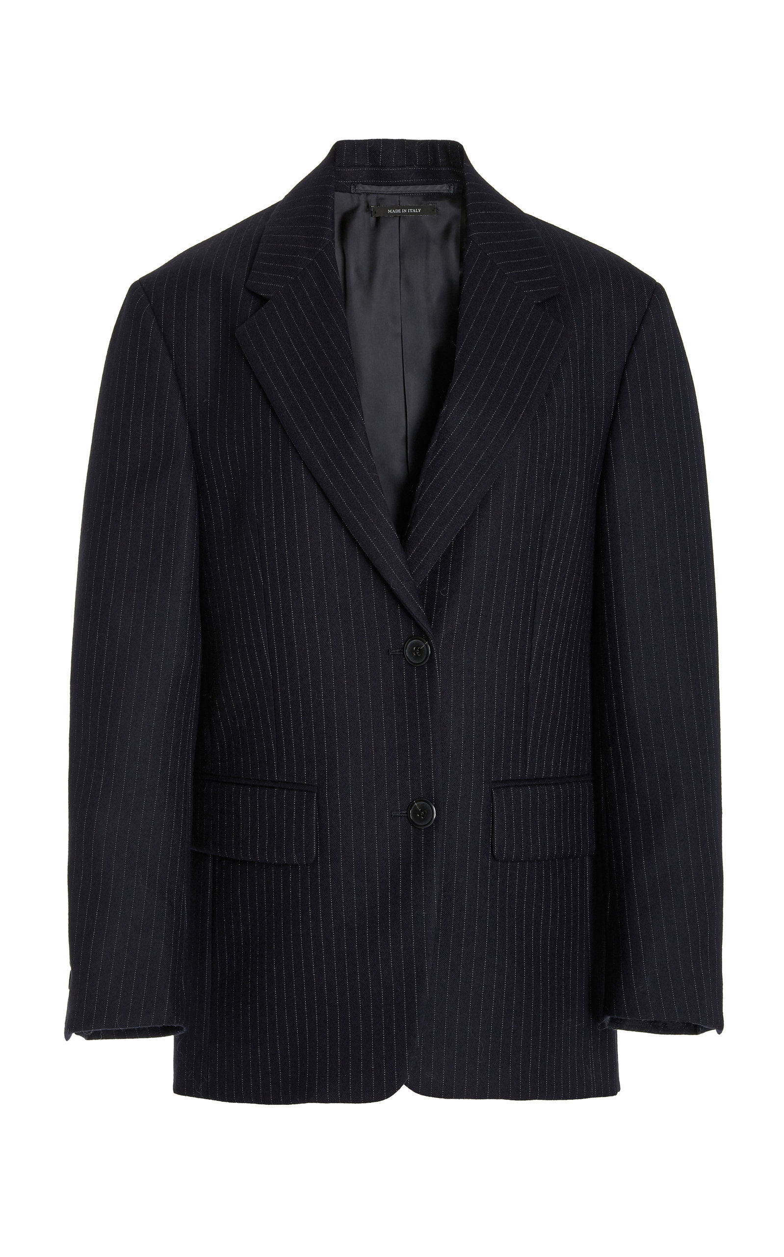 Prada - Pinstriped Wool Blazer - Blue - IT 44 - Moda Operandi | Moda Operandi (Global)
