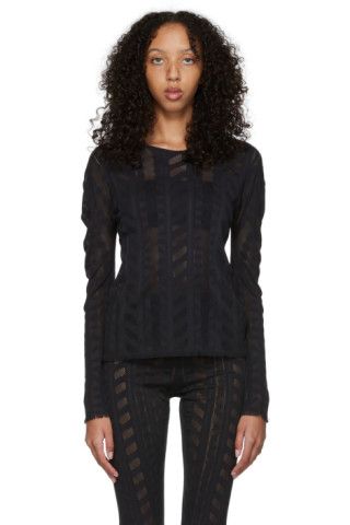 Black Nylon & Polyester Sweater | SSENSE