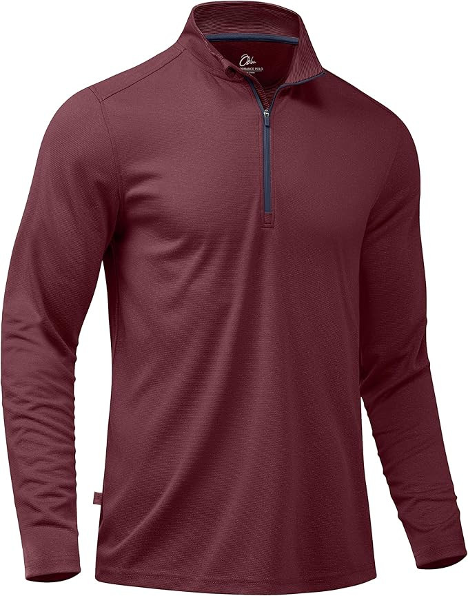 Obla Golf Quarter Zip Pullover for Men Mock Neck Sweatshirt Lightweight Sun Protection Men's Long... | Amazon (US)