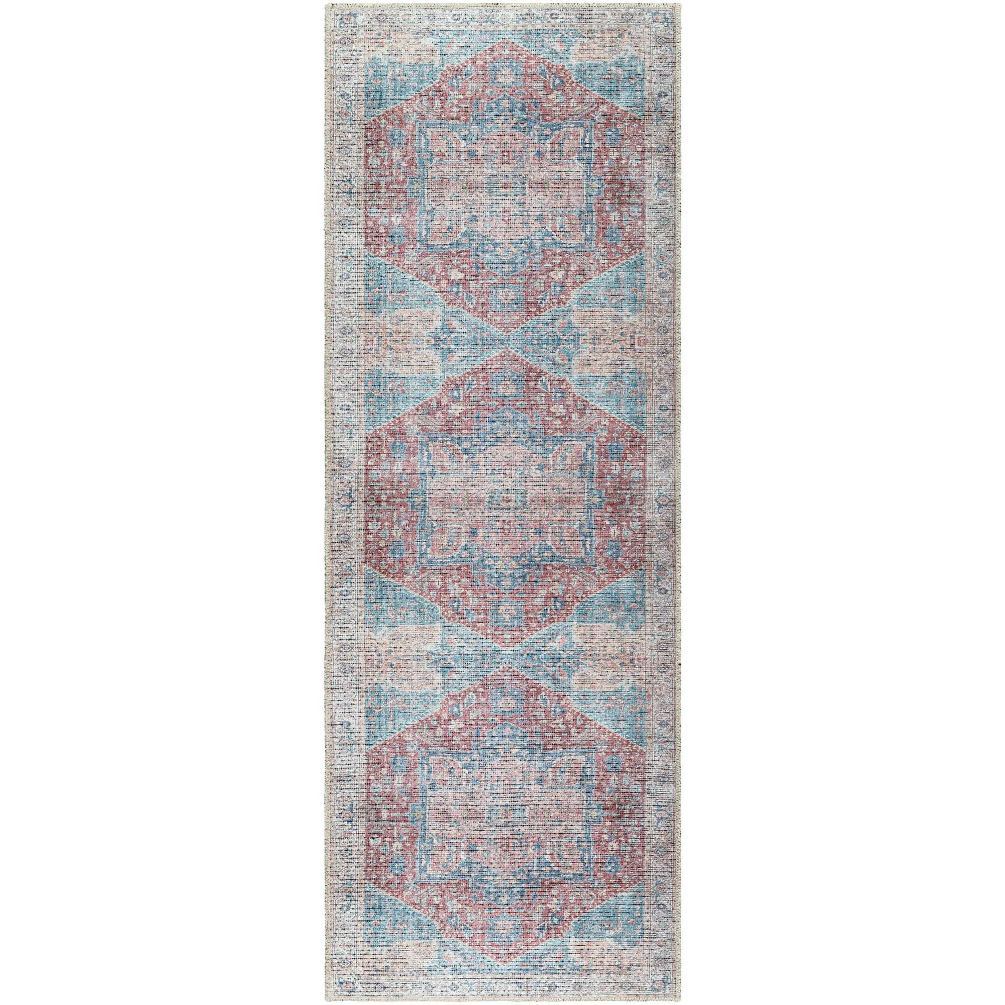 Better Homes & Gardens Persian Medallion Runner Washable Non-Skid Area Rug, Brick, 2'5" x 7' | Walmart (US)