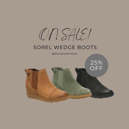 Love these SOREL Chelsea wedge boots - and they are on sale!💰 🥾 

winter boots, comfy boots, fall boots, Evie boots 

#LTKsalealert #LTKCyberWeek #LTKshoecrush