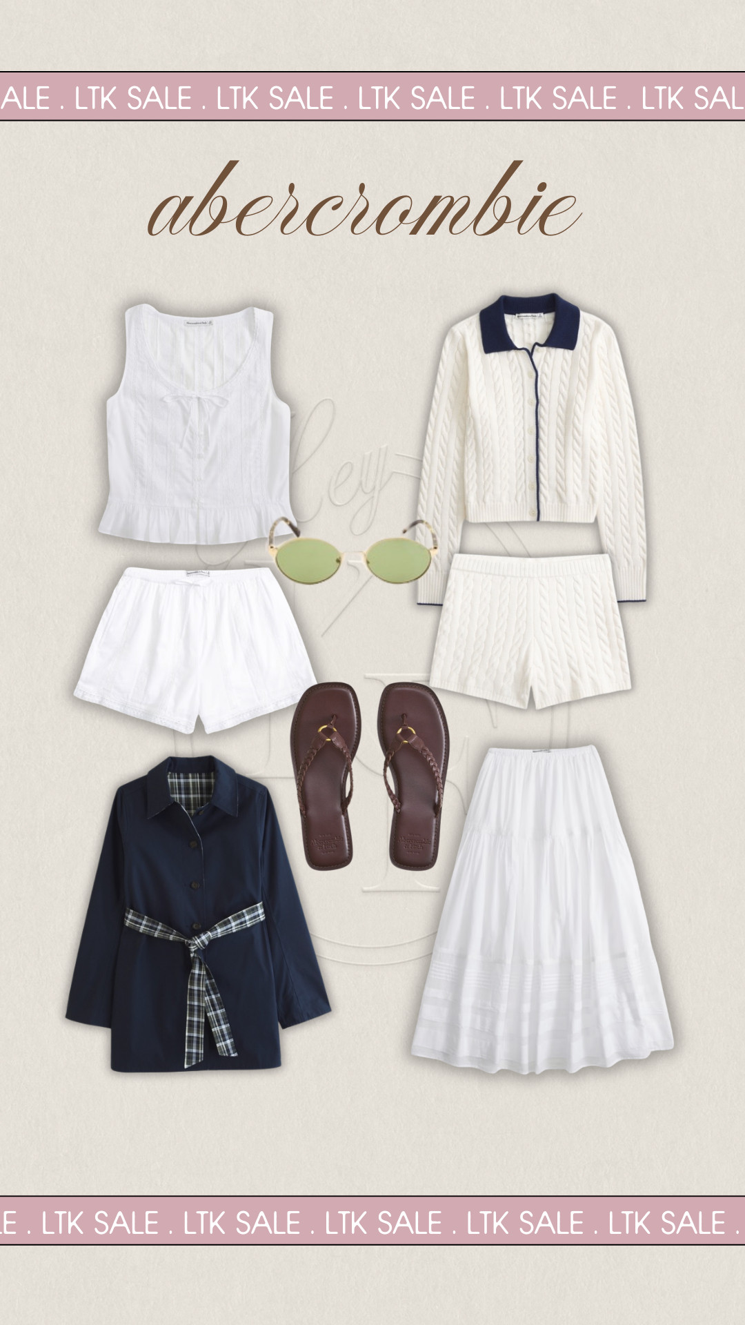 Everything 25% off at Abercrombie! Lots of old money pieces like cable knit sweaters, trench coats, lace details, white midi skirts and more.  

 #LTKSpringSale #LTKSeasonal #LTKSaleAlert