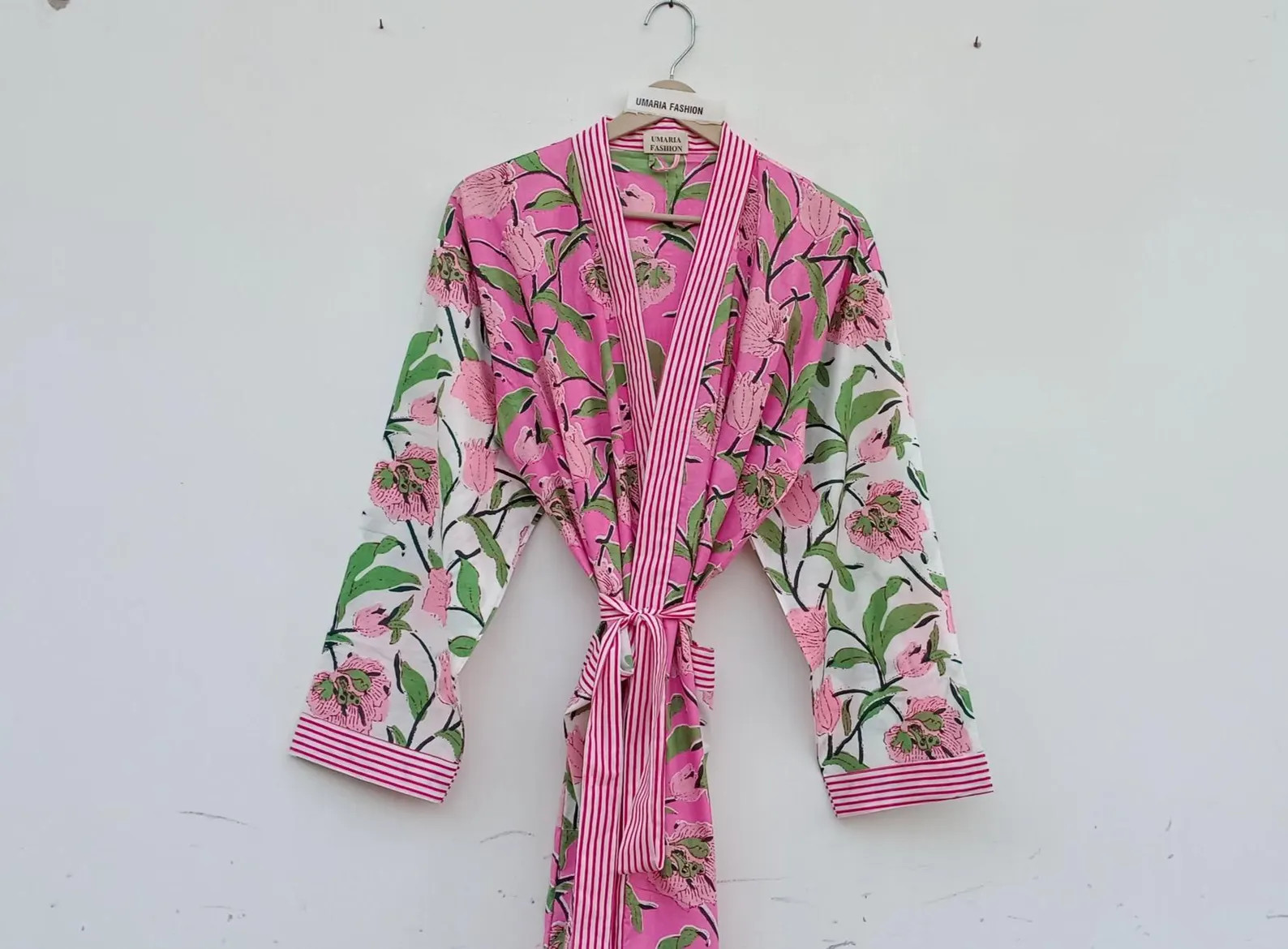 Cotton Kimono Robes Dressing Gown,block Print Bridesmaid, Summer Nightwear,one Size - Etsy | Etsy (Global)