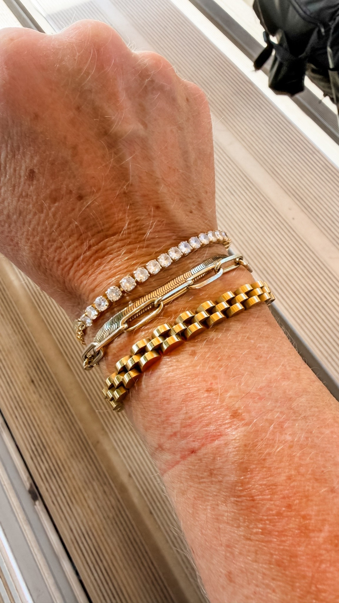 For those asking for my bracelet stack!! 
Withstand water etc. I never take them off. @Electric Picks Jewelry

#LTKootd #LTKTravel #LTKSeasonal