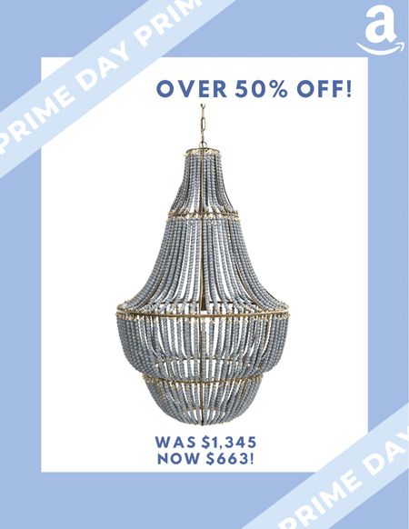 Guys run!!! The Regina Andrew’s light blue beaded chandelier dupe is on now on sale for Prime day!! But 🏃🏼‍♀️🏃🏼‍♀️🏃🏼‍♀️ there’s only a few left!! 

Also available in a dark blue and white!! 😍

#LTKsalealert #LTKhome #LTKstyletip