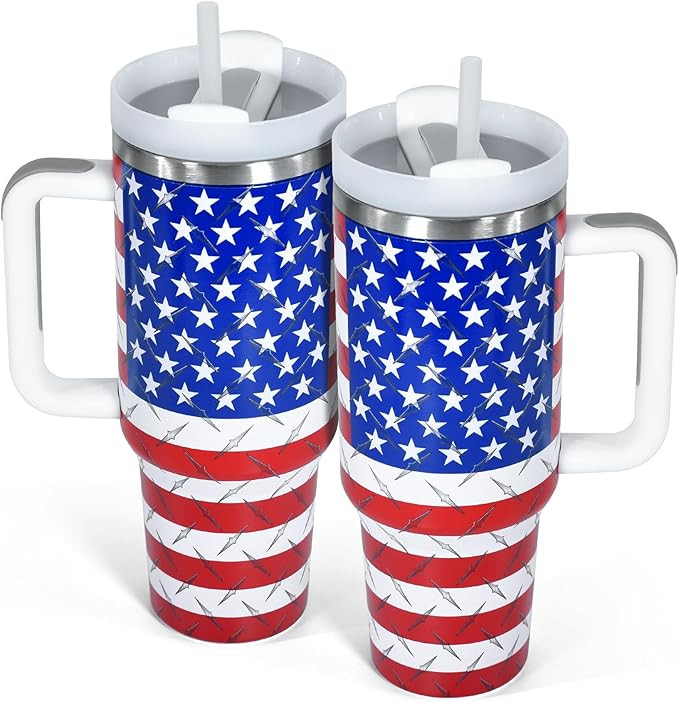 4th of July Gifts For Him, 40oz Tumbler with American Flag 1 pack, Insulated Steel Patriotic Cup ... | Amazon (US)