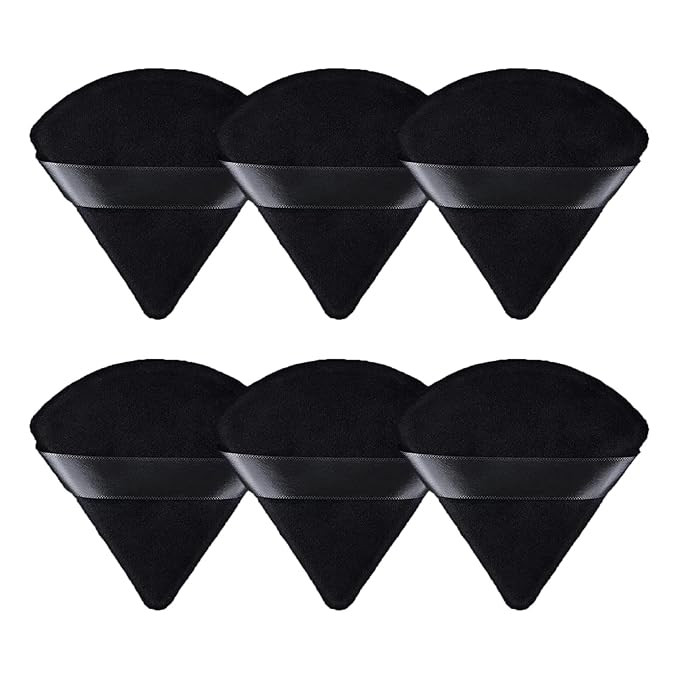 6 Pieces Powder Puff For Loose & Cosmetic Face Makeup Velour Soft Triangle Wet Dry Cosmetic Found... | Amazon (US)