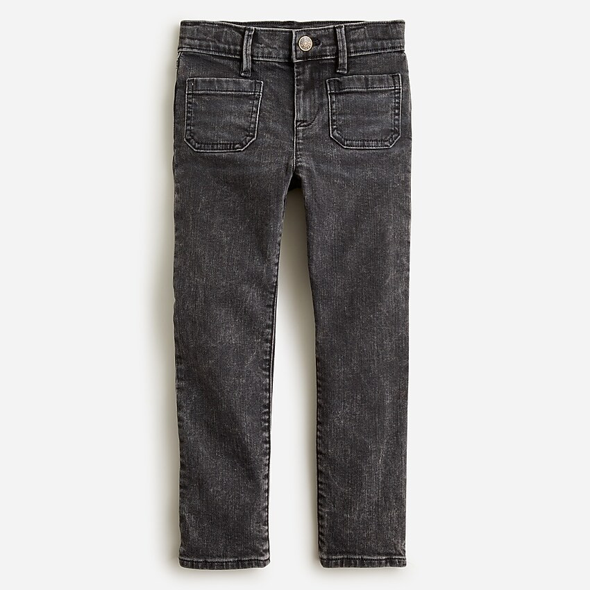 Girls' straight-leg jean in black | J. Crew US