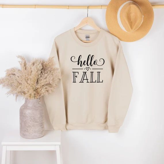 Hello Fall Sweatshirt Cute Fall Shirts Women Hello Fall | Etsy | Etsy (US)