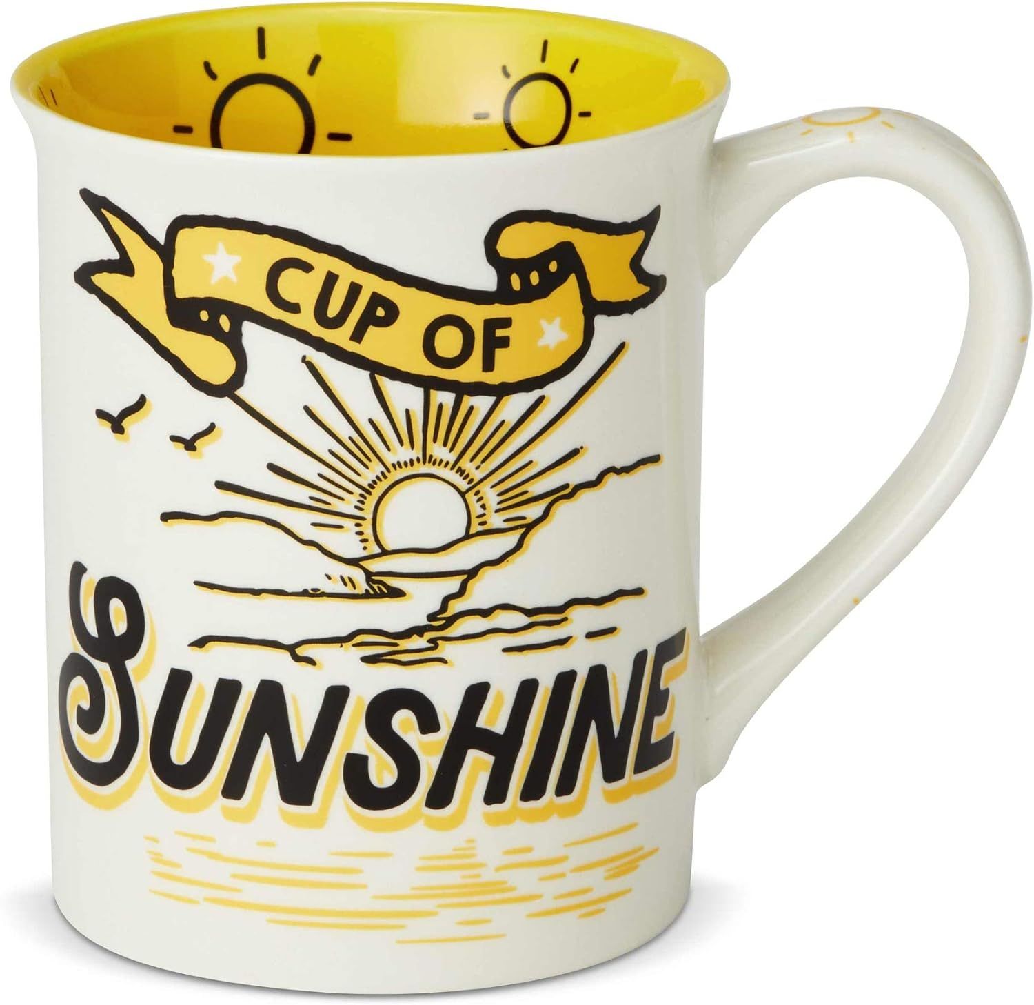 Enesco Our Name is Mud “Cup of Sunshine, 16 oz. Stoneware Mug, 16 Ounces, Yellow | Amazon (US)