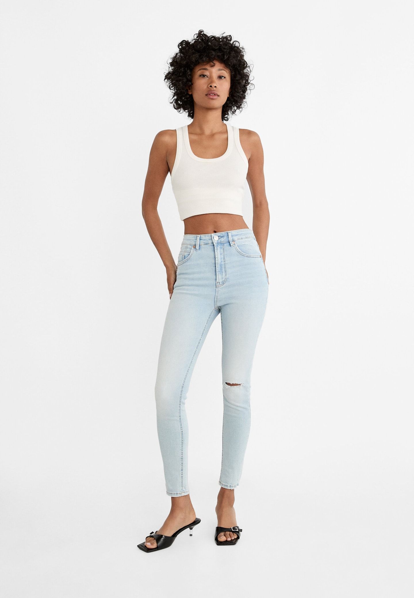 1450 Skinny-Jeans mit sehr hohem Bund | Stradivarius DE