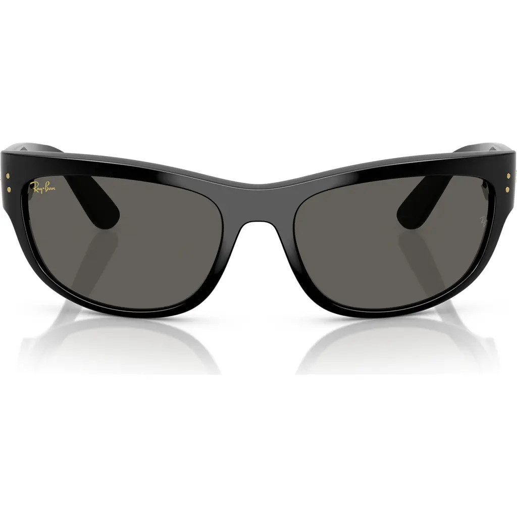 Ray-Ban x A$AP Rocky 60mm Mega Balorama Pillow Sunglasses in Black/ultra Black at Nordstrom | Nordstrom