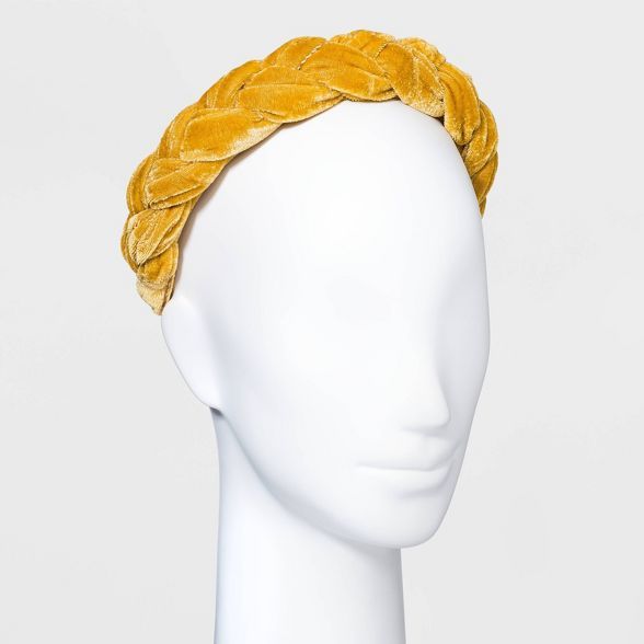 Crushed Velvet Braided Headband - A New Day™ | Target