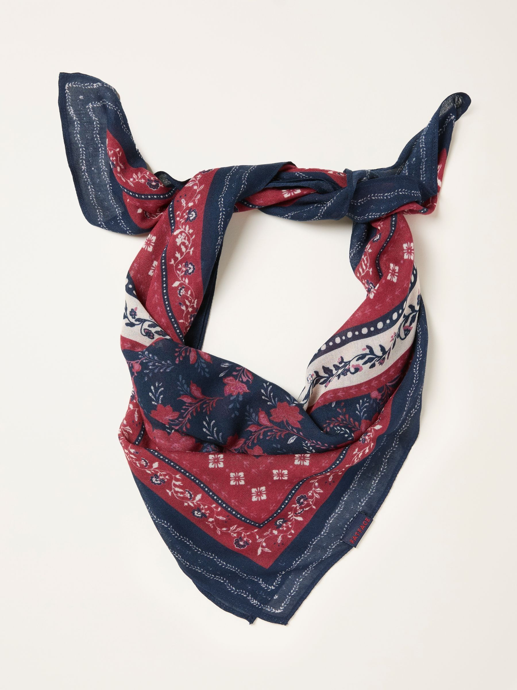 Burgundy Red Floral Print Hair Scarf | FatFace | Fat Face