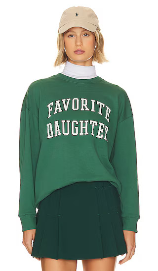 Collegiate Sweatshirt in Evergreen | Revolve Clothing (Global)