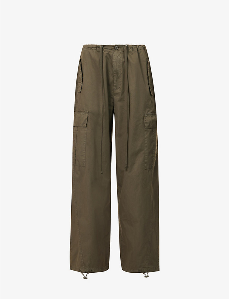 Parachute wide-leg drawstring-hem cotton trousers | Selfridges