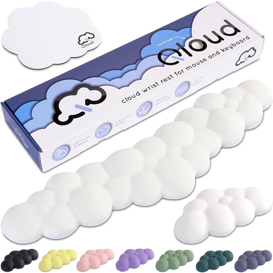Qloud Cloud Wrist Rest Keyboard – Cloud Palm Rest Keyboard Rest – Desk Cloud Wrist Pad – Ke... | Amazon (US)