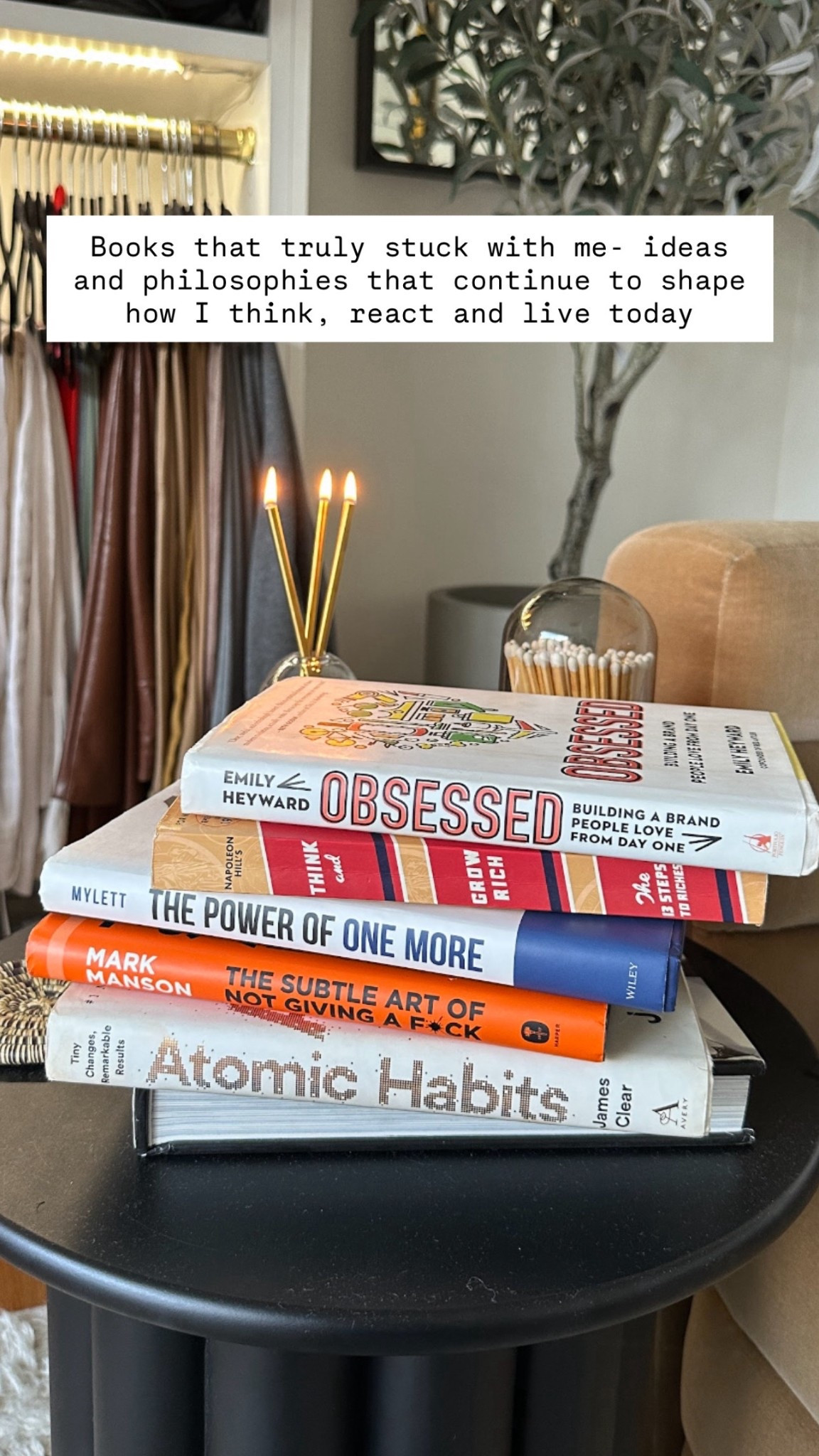 Books that truly stuck with me - ideas and philosophies that continue to shape how I think, react and live today.



#LTKFindsUnder100 #LTKFindsUnder50 #LTKSaleAlert