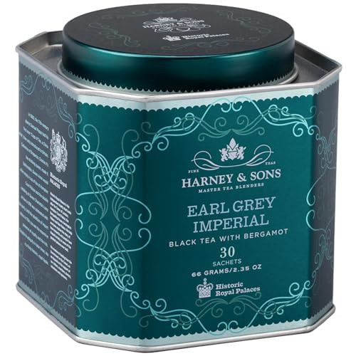 Harney & Sons HRP Earl Grey Tea, 30 Sachets, HRP Earl Grey Imperial (Tin Design May Vary) | Amazon (US)