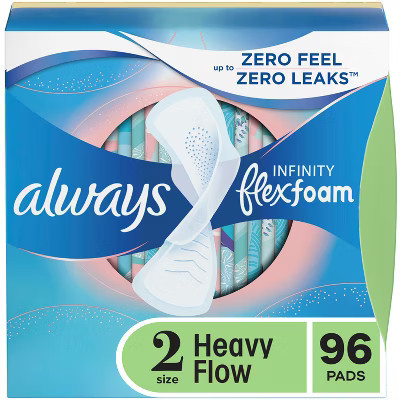 Always Infinity Pads with Wings - Size 2 - Heavy - Unscented - 96ct | Target