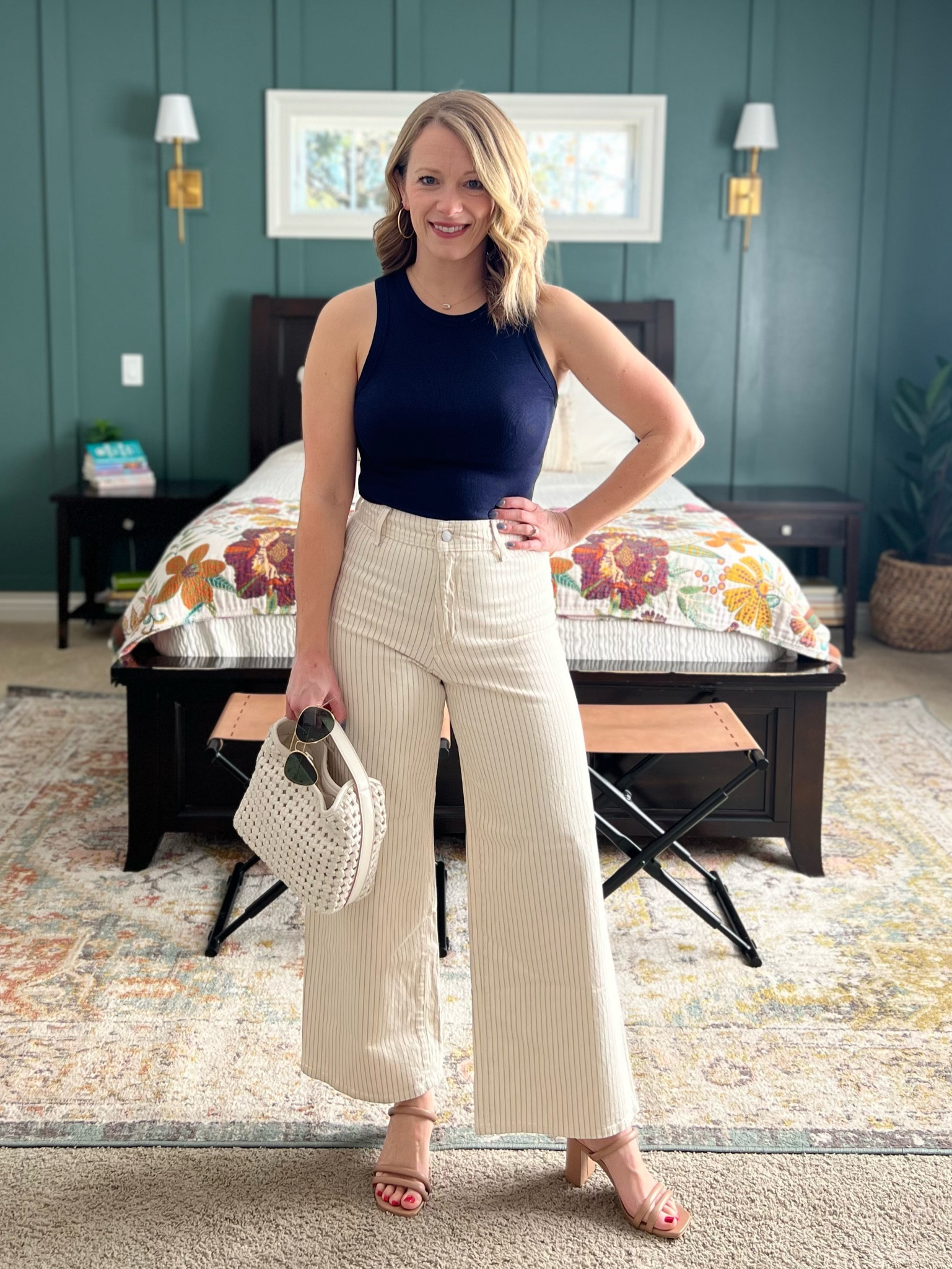 Our favorite sailor pants from Target are back in this cute pinstripe pattern! A great casual vacation look 🤩☀️

#LTKSeasonal #LTKFindsUnder50 #LTKOver40