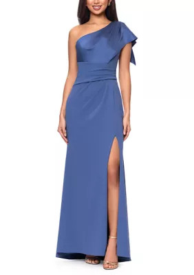 Women's One Shoulder Ruched Gown | Belk