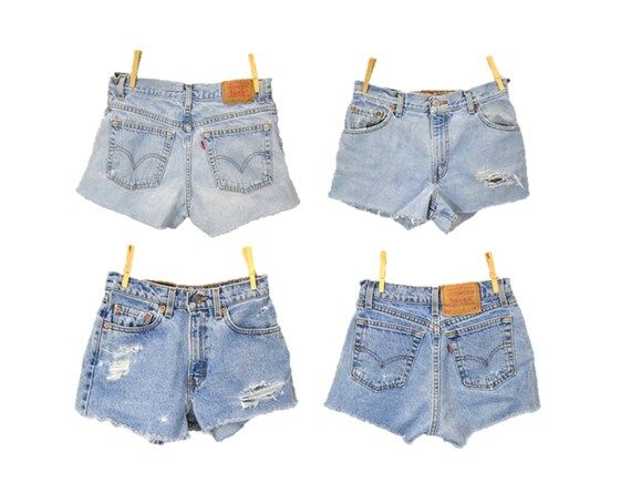 Vintage Levi's Shorts Cutoffs Grunge / CUSTOM MADE made fringe summer shorts hipster Daisy Dukes / f | Etsy (US)