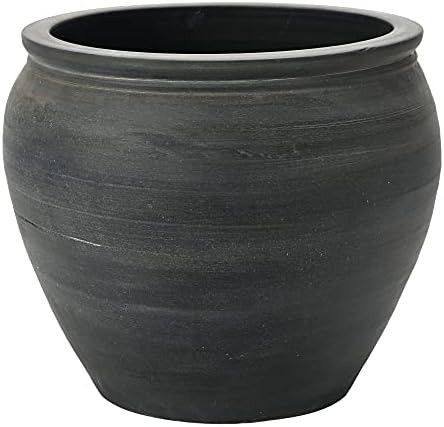 Creative Co-Op Terra Cotta, Black Matte Planter Pot | Amazon (US)