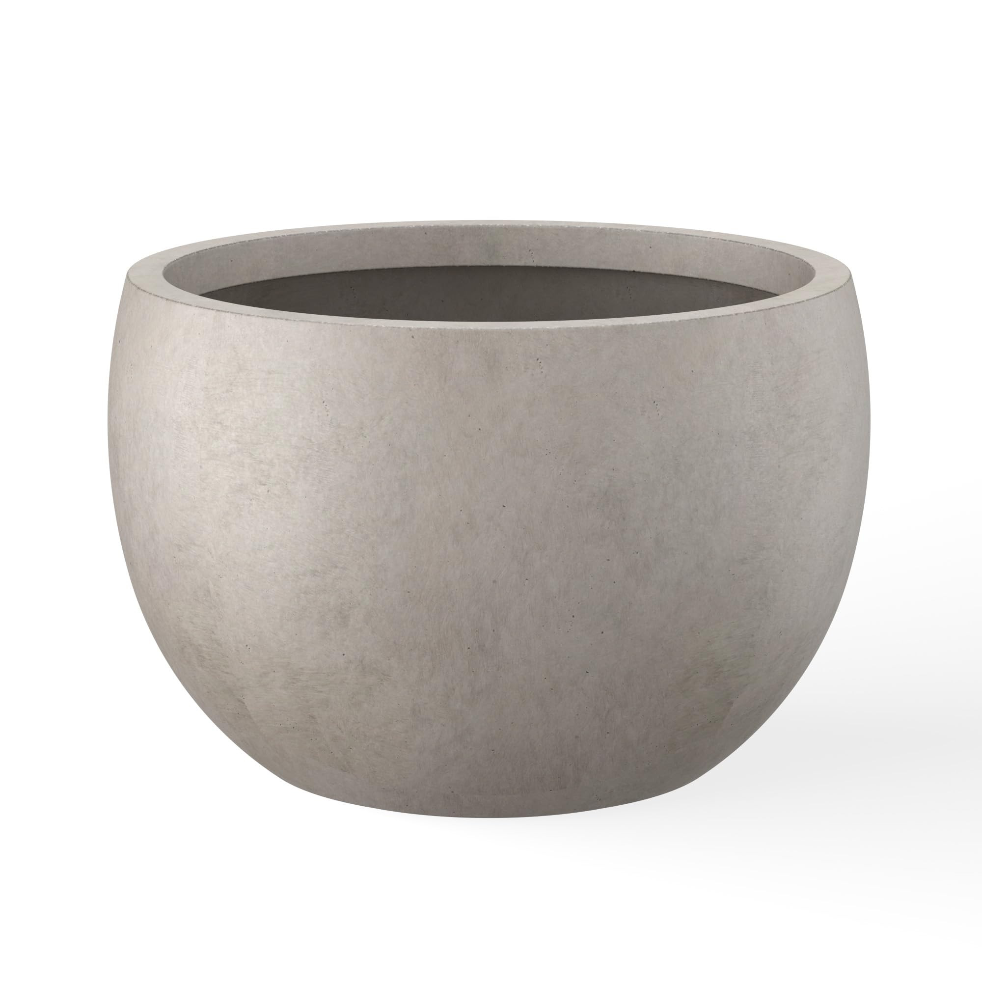 Kante 11.8" Dia Round Concrete Planter, Outdoor/Indoor Large Bowl Plant Pots with Drainage Hole and Rubber Plug for Garden Patio Balcony Home, Weathered Concrete | Amazon (US)