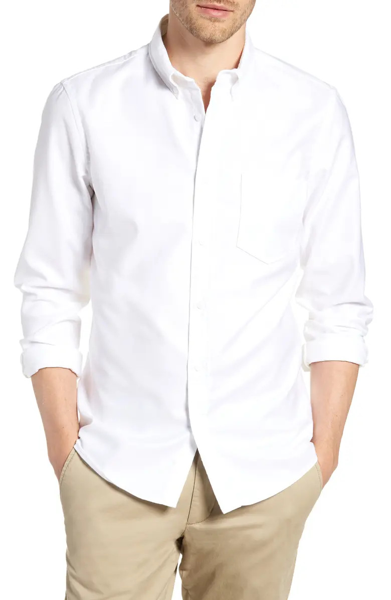Slim Fit Washed Oxford Shirt | Nordstrom