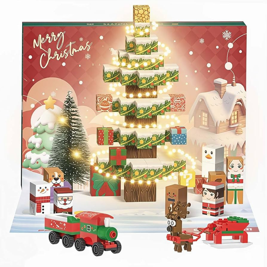 Advent Calendar 2025 Magnetic Blocks 100 PCS, Christmas Building Set Magnet Cubes Kids STEM Toys,... | Amazon (US)