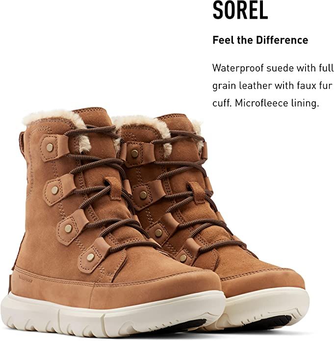 Sorel Women's Explorer II Joan Faux Fur Boot — Waterproof Suede Boots | Amazon (US)