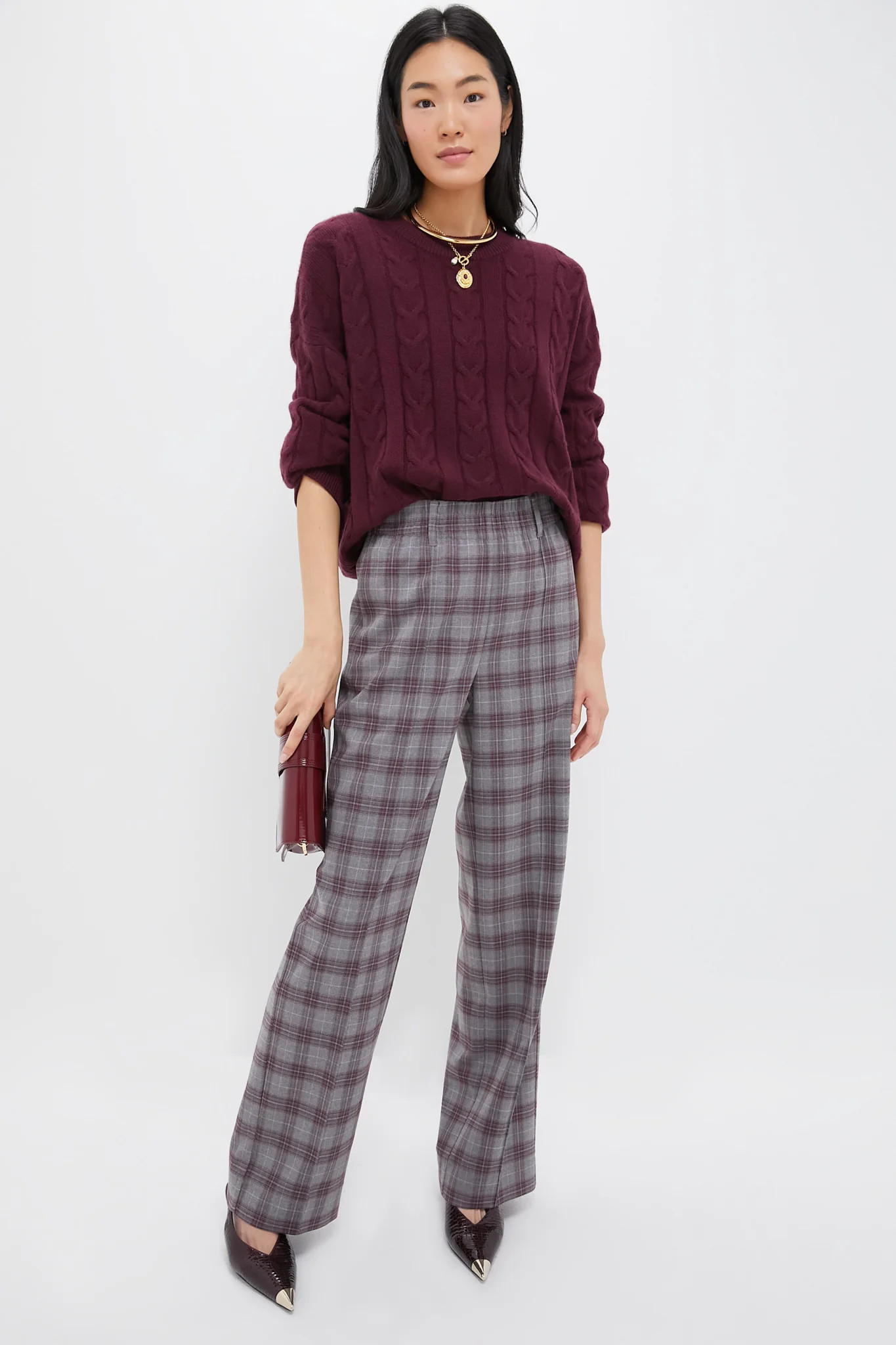 Winetasting Plaid Straight Leg Louis Pants | Tuckernuck (US)